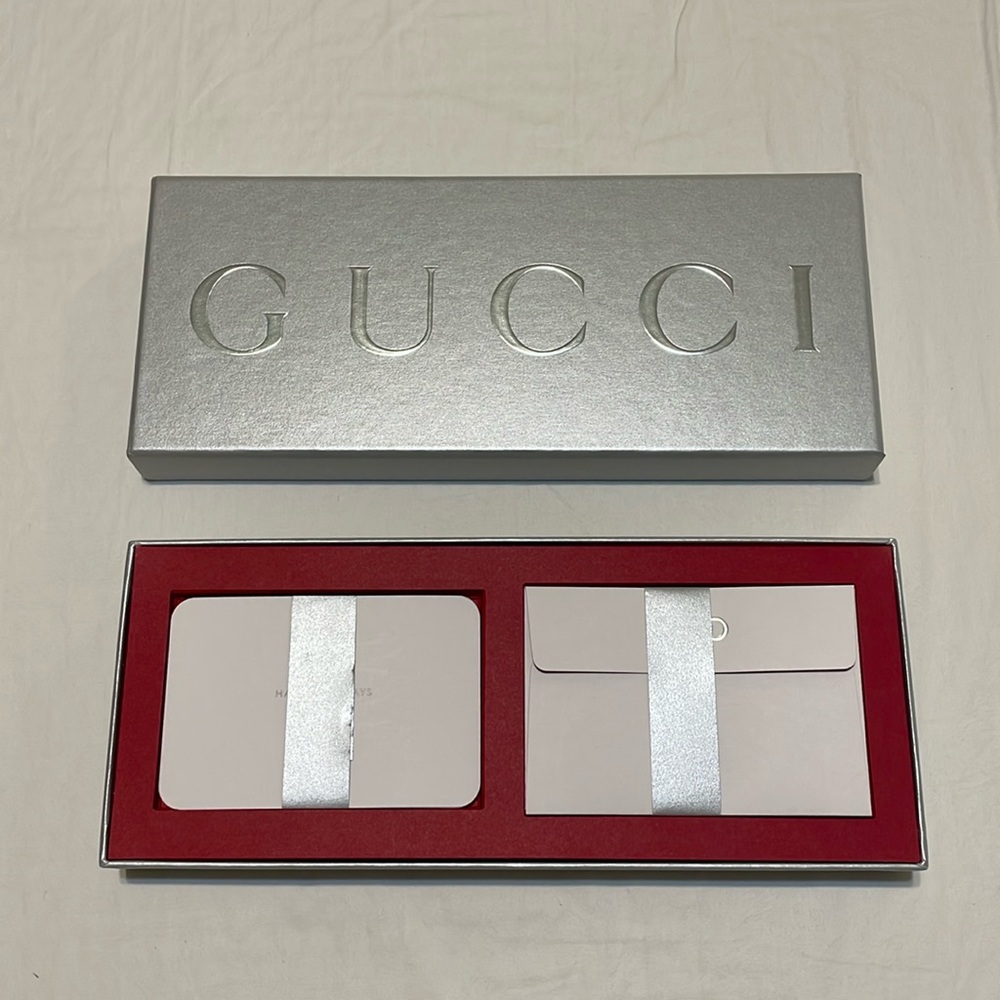 Gucci Box Holiday Stationary Envelopes NEW Authentic